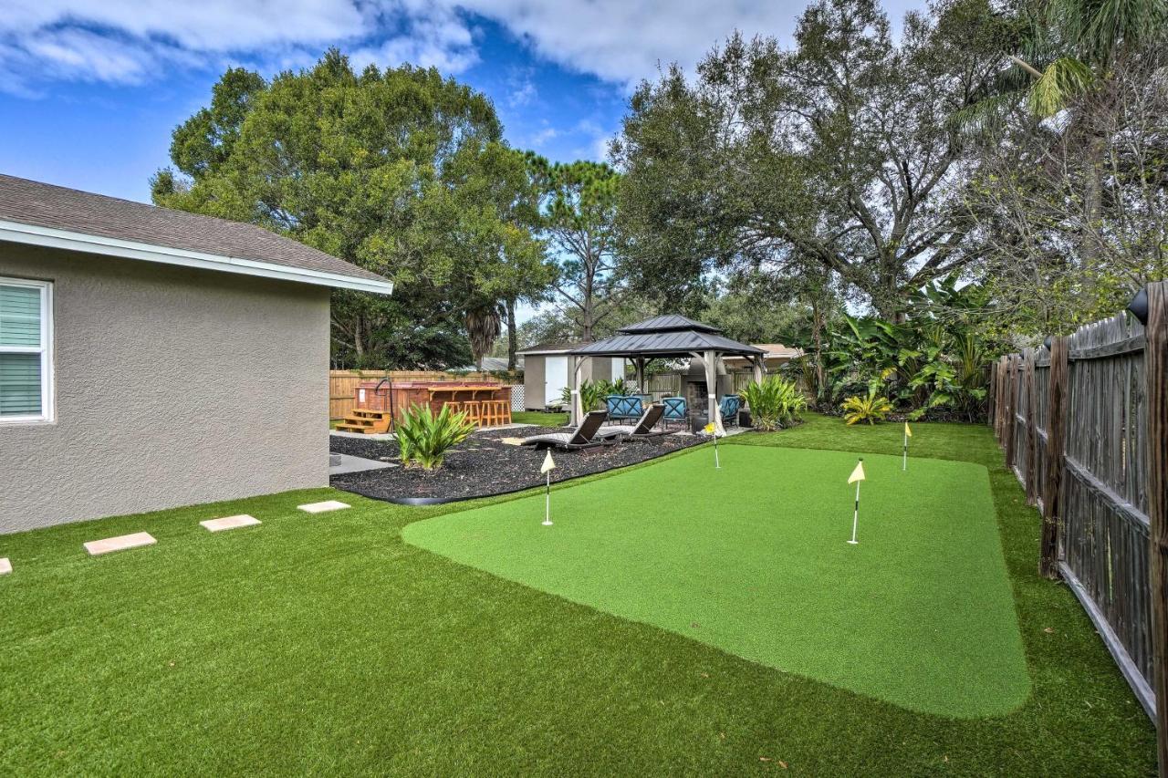 Beachy Palm Harbor Escape Swim Spa Pool And Gazebo Villa Exterior photo